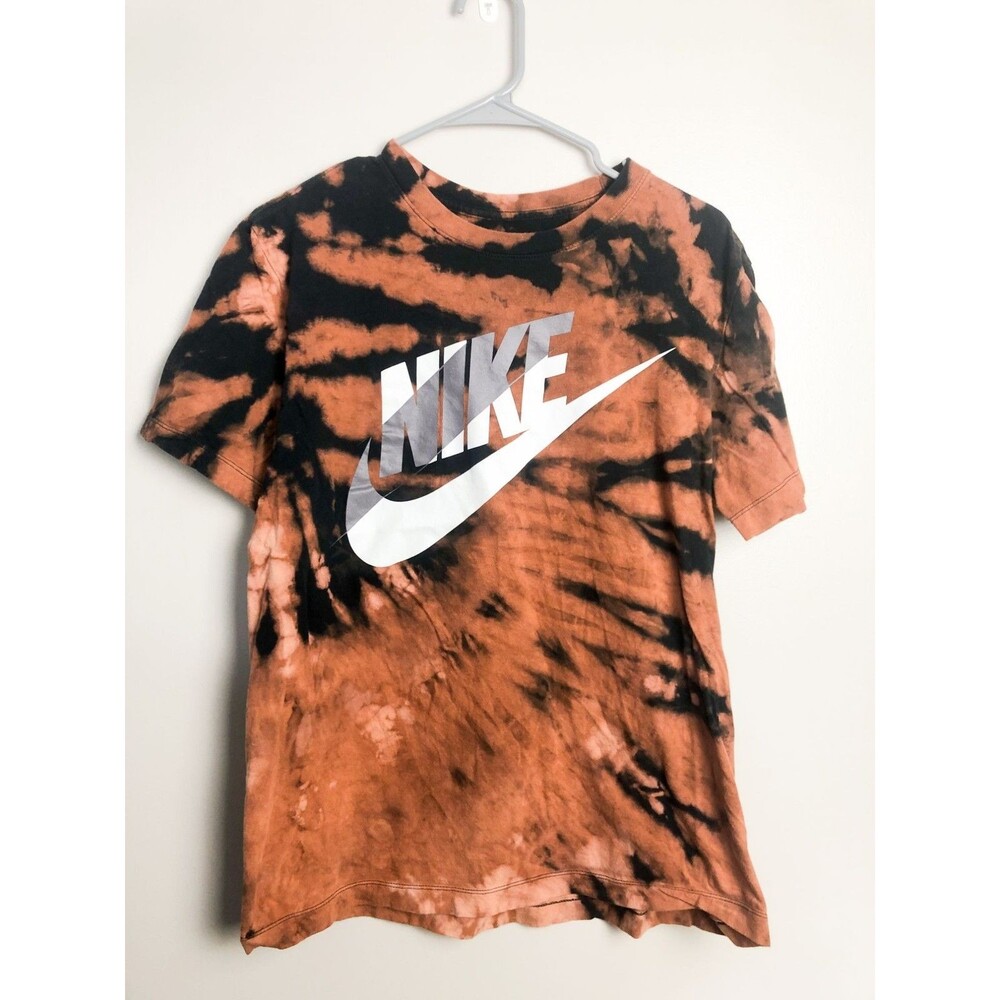 Nike Tee Logo Crewneck Tie Dye Graphic T shirt Mens Medium